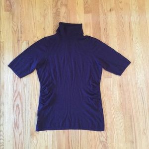 Ann Taylor purple short sleeve turtleneck sweater